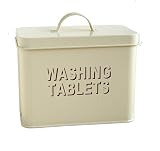 Retro Cream Enamel Washing Tablets Storage