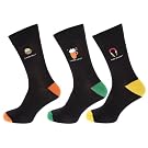 Mens Cotton Rich Socks with Novelty Pattern (Pack of 3)