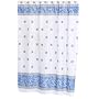 Carnation Home Fashions Windsor 5 Feet 8-Inches by 6-Feet Fabric Shower Curtain, Slate Blue
