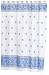 Carnation Home Fashions Windsor 5 Feet 8-Inches by 6-Feet Fabric Shower Curtain, Slate Blue