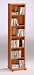 Light Racks | Storage Racks - 6 Shelf Multimedia DVD CD Tower Storage Rack Shelf- Light Cherry Finish