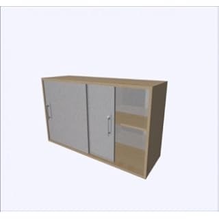 Hammerbacher Schiebetürenschrank 2OH Ahorn/Silber