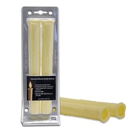 Bulbrite LED SLEEVE CM Silicone Retrofit Candle Sleeve, Caramel
