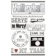 Creative Imaginations Art Warehouse Volleyball Collection Epoxy Stickers