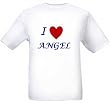 I LOVE ANGEL - Name-series - White T-shirt