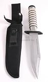 SURVIVAL COMBAT KNIFE w/ Compass:Matches-Emergency Gear