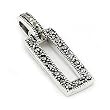 Marcasite Cut Out Rectangle Pendant