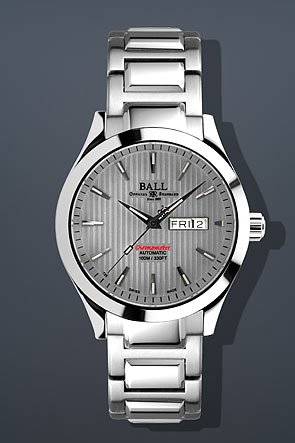 Ball NM2028C SCJ GY Watch Red Label COSC Mens Grey Dial Stainless Steel Case Automatic Movement