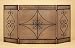 Marvelous Simple Swirl Designed 3-Panel METAL FIREPLACE SCREEN in Oxidize Finish