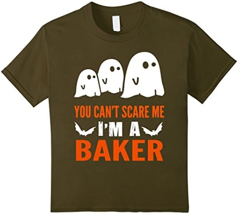 Kids bakers shirt- You can't scare me halloween costumes baker 4 Olive