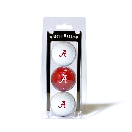 Alabama Crimson Tide Ua Ncaa Team Logo 3 Golf Ball Pack