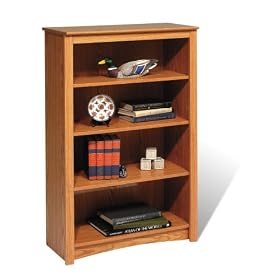 Prepac Oak 4-shelf Bookcase