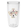 I Love Mah Jongg 16 oz Insulated Beverage Tumbler, Clear
