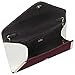 b.m.c BMC Womens PU Leather White Accent Envelope Clutch - Burgundy
