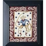 Cowboy Artwork With Blue Frame Color