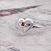 Noble Jewelry 925 Silver Women Ring Two Hearts Cross Rose Zircon Size 8