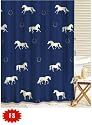 Blue Horse Shower Curtain