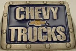 Chevy Truck Enamel Pewter Belt Buckle, Licensed Buckle