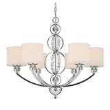 Golden Lighting 1030-6 CH Cerchi Six Light Chandelier - Chrome Finish