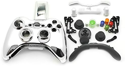 The Best Wireless Game Controller Hard Cover Shell and Buttons Replacement Kit for XBOX 360 - Perfect Fit Easy To Install Excellent Quality Sturdy Material - Chrome