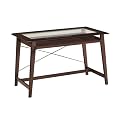 Merlot Fenton Desk with Glass Top