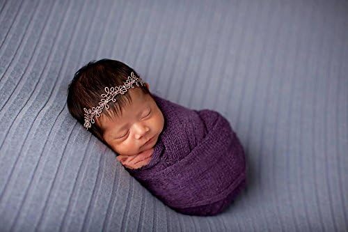 HopTiger Baby Stretch Wrap - Newborn Photo Prop Accessories (Purple)