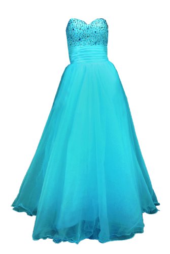 Moonar Chiffon Strapless Sweetheart Paillette A Line Prom Formal Gown Party Bridesmaid Wedding Dress