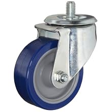 E.R. Wagner Americaster Stem Caster, Swivel, Dust Cover, Polyurethane on Polyolefin Wheel