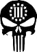 3 Percenter Skull Punisher Gun Rights WHITE Vinyl Car/Laptop/Window/Wall Decal