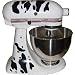 Cow Spots Double Decal Flame Kit black, designed to fit all KitchenAid stand mixers, including Pro 600, Artisan, Ultra Power, 4, 5, 6 qt quart mixers, without accessory interference. Eligible for FREE SUPER SAVER SHIPPING ON ORDERS OVER $25