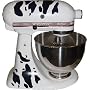 Cow Spots Double Decal Flame Kit black, designed to fit all KitchenAid stand mixers, including Pro 600, Artisan, Ultra Power, 4, 5, 6 qt quart mixers, without accessory interference. Eligible for FREE SUPER SAVER SHIPPING ON ORDERS OVER $25