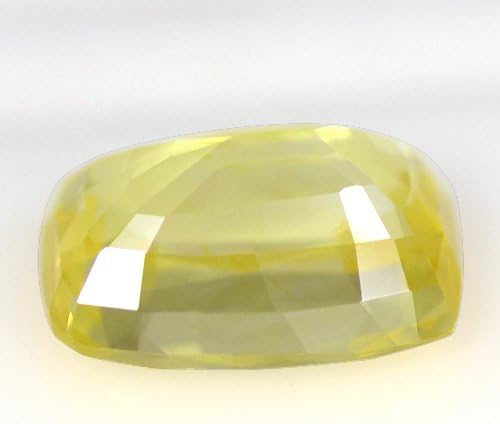 Starjewelryco 5.38 Cts Natural Top Yellow Sapphire Gemstone Cushion Cut Certified Unheated Vvs