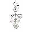 Clear Princess Dog Handbag Charm Keychain