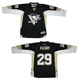 Boys NHL Pittsburgh Penguins Fleury #29 Hockey Jersey / Sweater with Embroidered Logo - Black & Yellow (Size: L/XL )