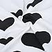 Creazy® Womens Heart Printing Zipper Round Neck Shirt Blouse Tops T Shirt (M, White)