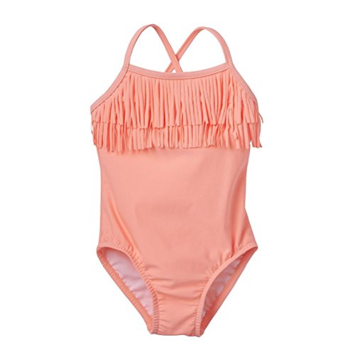 Carter's Baby Girls OnePiece Swimsuit (12 Months, SalmonFringed