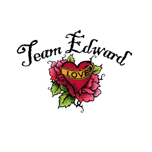 Team Edward Scripted Ink Temporary Tattoo Pack - 6 per Pack