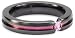 Women’s Black Titanium Round-Cut Pink Sapphire Ring with Pink Anodized…