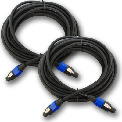 Seismic Audio - TW12S35 (Pack of 2) - 35 Foot Speakon to Speakon PA/DJ Speaker Cable - 2 Conductor - 12 Guage