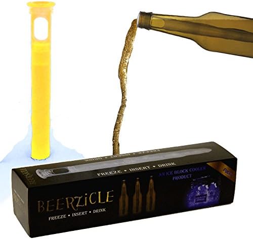 Novelty Gifts for Men & Women - Beer Cooler - 1 Beerzicle - Multiple Colors (Yellow, Beer Cooler 1 Pack)