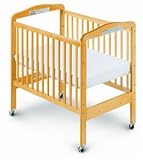 Foundations 20-CC-N3 Serenity Clearview Fixed-Side Childcare Crib with Adjustable Mattress Board (Natural