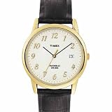 Timex Mens Easy Reader Black Leather Watch #T20051 by Timex