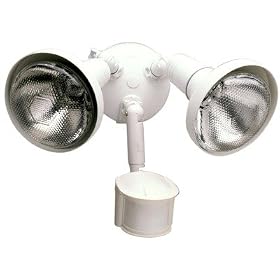 Cooper Lighting MS185RW 180 Degree 300W PAR Motion Security Floodlight with Reflectors, White
