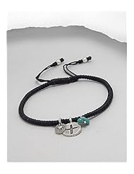 Cross Cotton Waxed Thread Turquoise Bracelet In 97