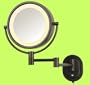 SeeAll 8" Oil Rubbed Bronze Finish Dual Sided Surround Light Wall Mount Makeup Mirror