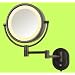 SeeAll 8" Oil Rubbed Bronze Finish Dual Sided Surround Light Wall Mount Makeup Mirror