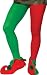 Red and Green Elf Tights Adult