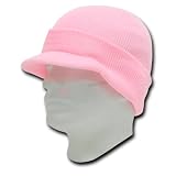 by Decky LIGHT PINK CURVED VISOR BEANIE JEEP CAP CAPS HAT HATS