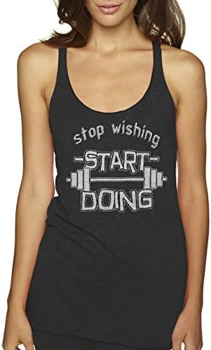 Start Doing By Vicko Tri-blend Racerback Loose Fit Next Level Vintage Black Small