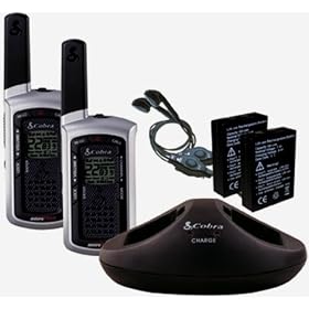 Cobra LI6050-2WXVP FRS/GMRS Radios with Vibrate VOX, Batteries and Charger - 2 Pack